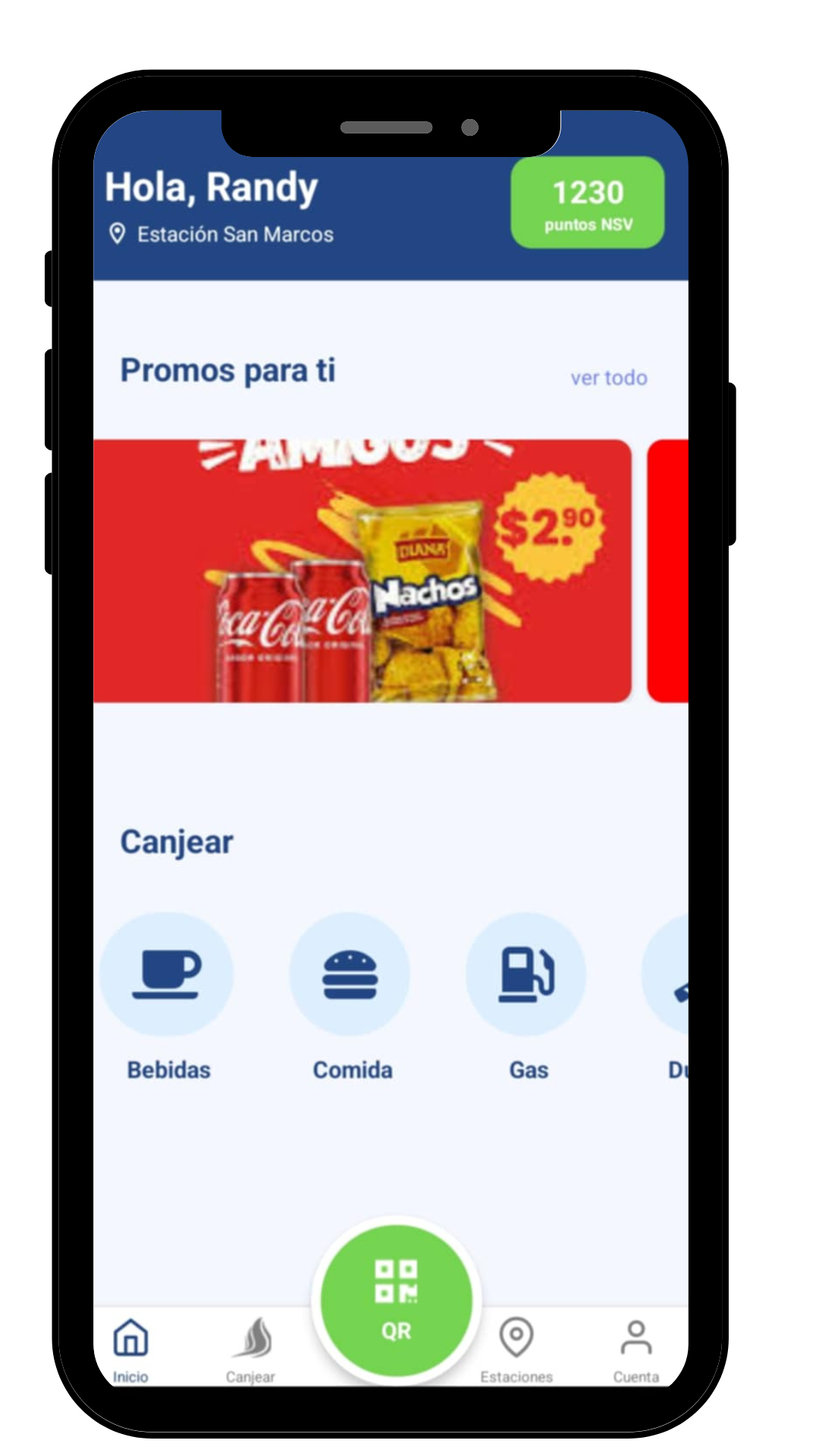 App en teléfono